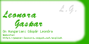 leonora gaspar business card