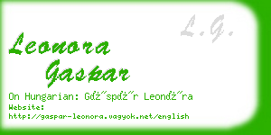 leonora gaspar business card